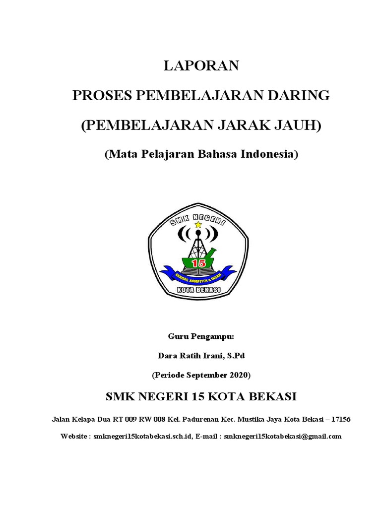 Laporan Daring Bahasa Indonesia Dara September | PDF