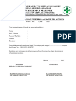 Format Pemeriksaan Rapid Tes Antigen