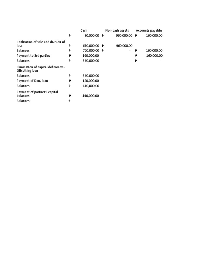 Financial Overview of Partner Balances | PDF
