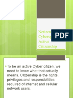 Netizen in Cyberspace Active Citizenship