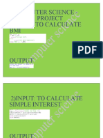 Computer Science - Term 1 Project 1) Input: To Calculate BMI