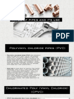 Types of Pipes and Its Use