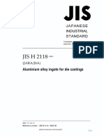 JIS H2118-2006 - Aluminum Alloy Ingots For Die Castings