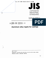 2. JIS H2211 -1999 - Aluminum Alloy Ingots for Castings