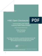 Hse Open Disclosure Policy Summary 2019