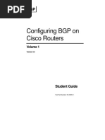 Configuring BGP On Cisco Routers: Student Guide