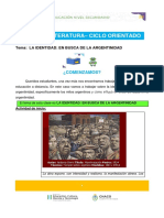 5to Año - LENGUA Y LITERATURA - La Identidad en Busca de La Argentinidad