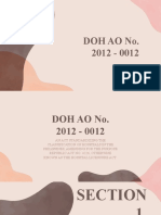 DOH AO No. 2012 - 0012