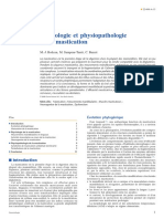 Physiologie Et Physiopathologie de La Mastication