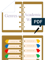 Genres Of: Academic Writing