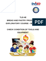 Grade 7/8: Tle-He Bread and Pastry Production Exploratory Course - Module 3 Check Condition of Tools and Equipment