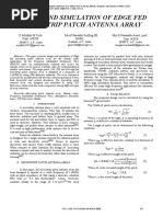 Microstrip Patch Antenna Array: Design and Simulation of Edge Fed
