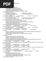 Module 5. Curriculum Evaluation and The Teacher Posttest