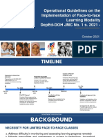 Operational Guidelines On The Implementation of Face-To-Face Learning Modality Deped-Doh JMC No. 1 S. 2021