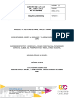 Protocolo de Bioseguridad para El Manejo y Control Del Covid