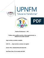 Tarea 2 de Meli - Cultura, Micro Política Escolar y Clima Organizacional, Su Influencia en La Labor Docente