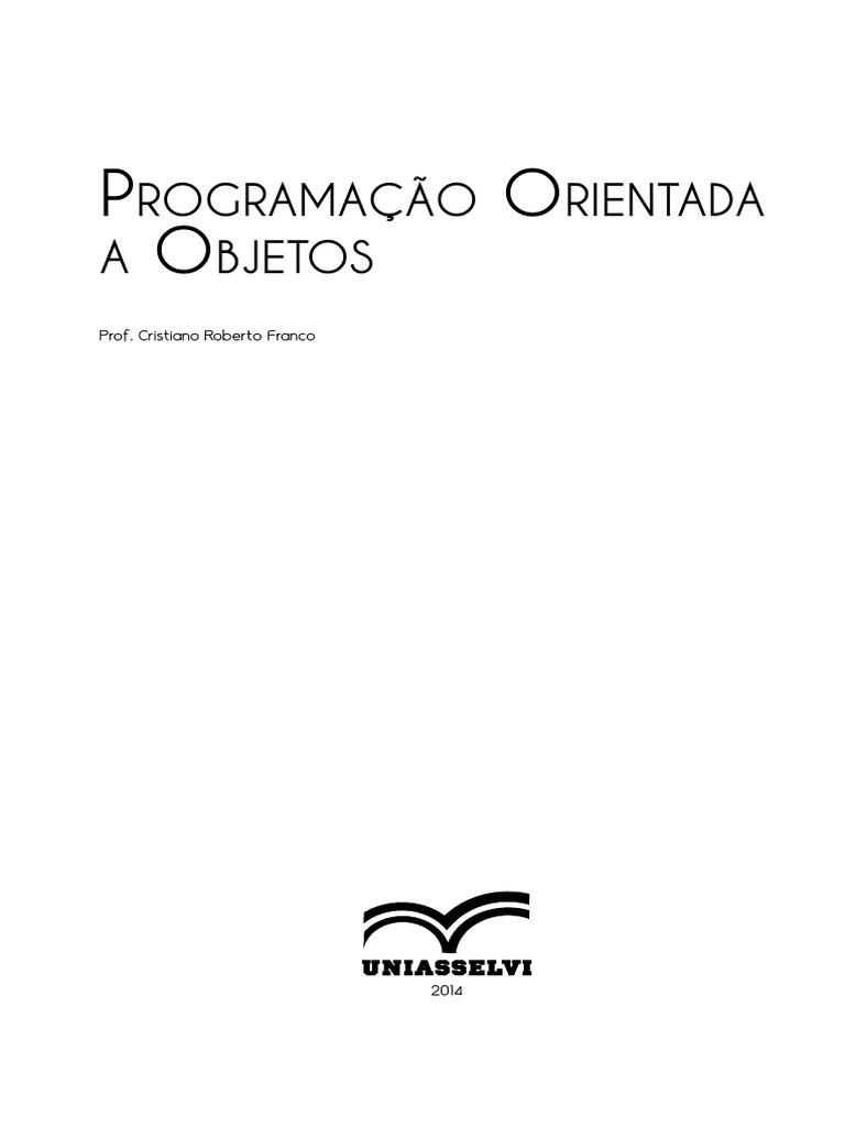 Livro Programacao Orientada A Objetos | PDF | Classe (programação de ...