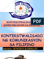 Kontekstwalisadong Komunikasyon Sa Pilipino