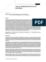 Academic Success As Estimated by Locus of Control and Motivation