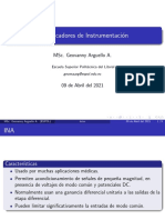 Amplificadores de Instrumentaci On: Msc. Geovanny Arguello A