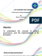 Management Planning and Control: Governance in Project Management