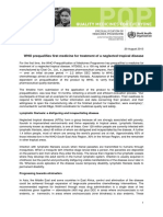 WHO Prequalifies First Medicine For Treatment of A Neglected Tropical Disease PQ - 1st - NTD - Medicine