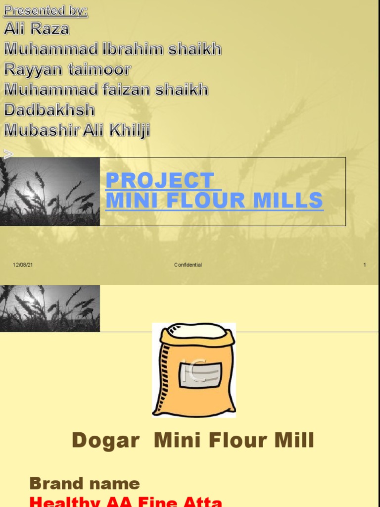 Project Mini Flour Mills 12/08/21 Confidential 1 PDF Market