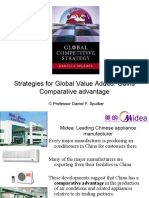 Strategies For Global Value Added: Gains Comparative Advantage