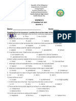 Science 8: 1 Summative Test Quarter 1