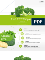 Fresh Green Broccoli PowerPoint Templates