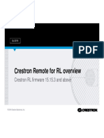 Crestron Remote For RL Overview
