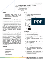 Practica 4. Calor Latente de Vaporización y Fusión