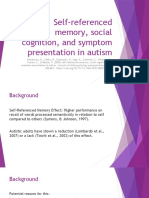 Self-Referential Memory in Autism