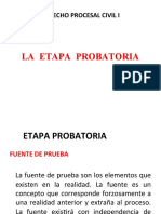 5 Etapa Probatoria Derecho Procesal Civil I
