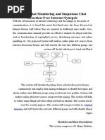 Active Chat Monitoring and Suspicious Chat Detection Over Internet Synopsis