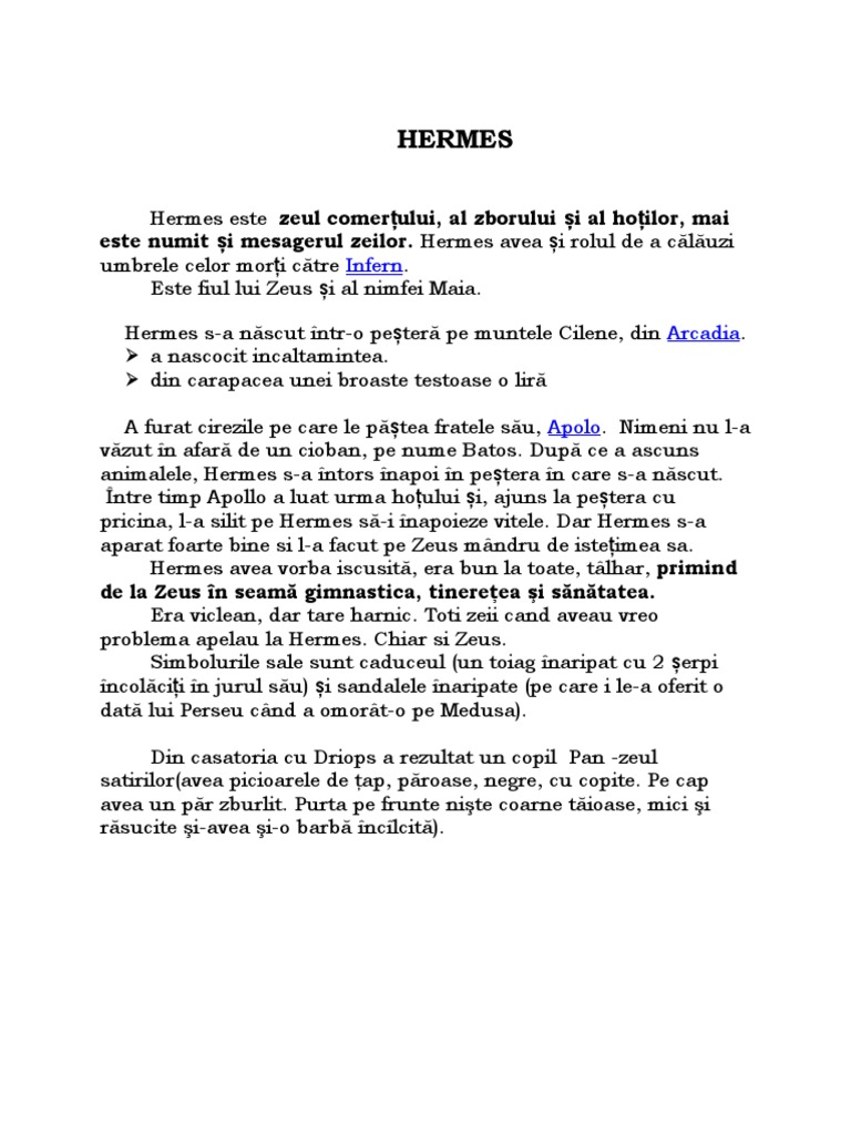Hermes Pe Scurt | PDF
