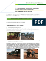 Informe General de Campañas - Estacion Alto de Rosario . (29. 09. 2021)