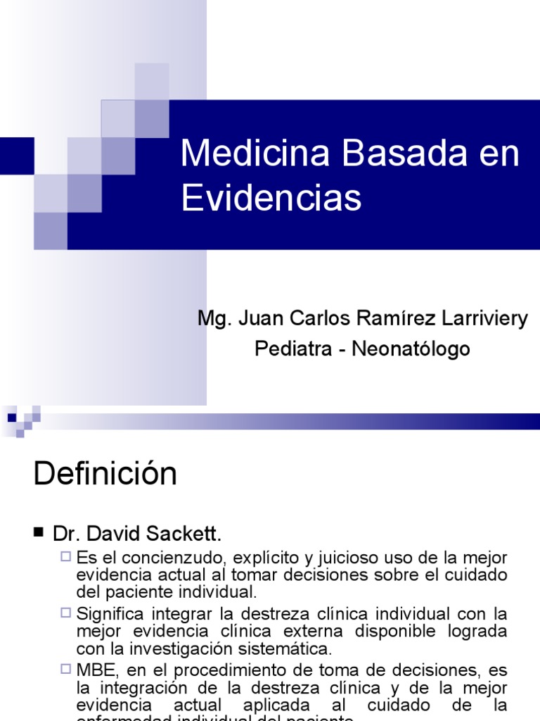 Medicina Basada en Evidencias: Guía MBE | PDF | Evidencia basada en ...