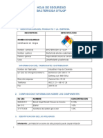 Hoja de Seguridad Bactericida