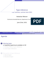 Type Inference: Main Seminar, Summer Term 2011