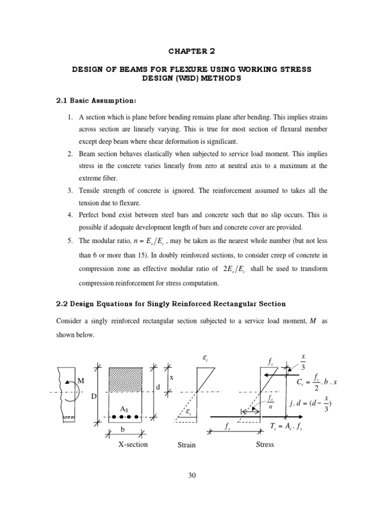 WSD Design of Singly Reinforced Beams | PDF | Bending | Beam (Structure)