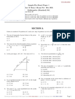 Section A: Sample/Pre-Board Paper 1 Class X Term 1 Exam Nov - Dec 2021 Mathematics (Standard) 041