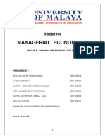 Managerial Economics Ii: CBEB1108