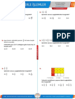 6.13 - Kesirlerle Çarpma Ve Bölme İşlemi Testi