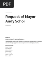 Assembly of Lansing Pastors Mayoral Request