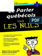 Le Parler Québécois Pour Les Nuls