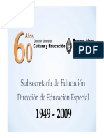 60 Anios de La Direccion de Educacion Especial