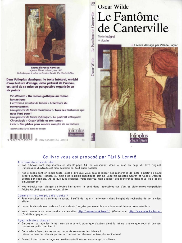 Le Fantome De Canterville Question Reponse Wilde, Oscar - Le Fantôme de Canterville | PDF | Livres numériques |  Fantômes