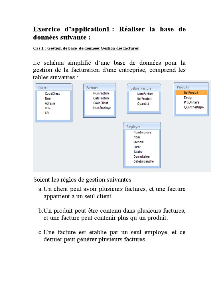 Gestion des factures en base de données | PDF | Affaires