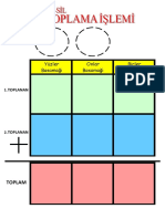 Toplama ve Çıkarma İşlemi Yaz-Sil Şablon
